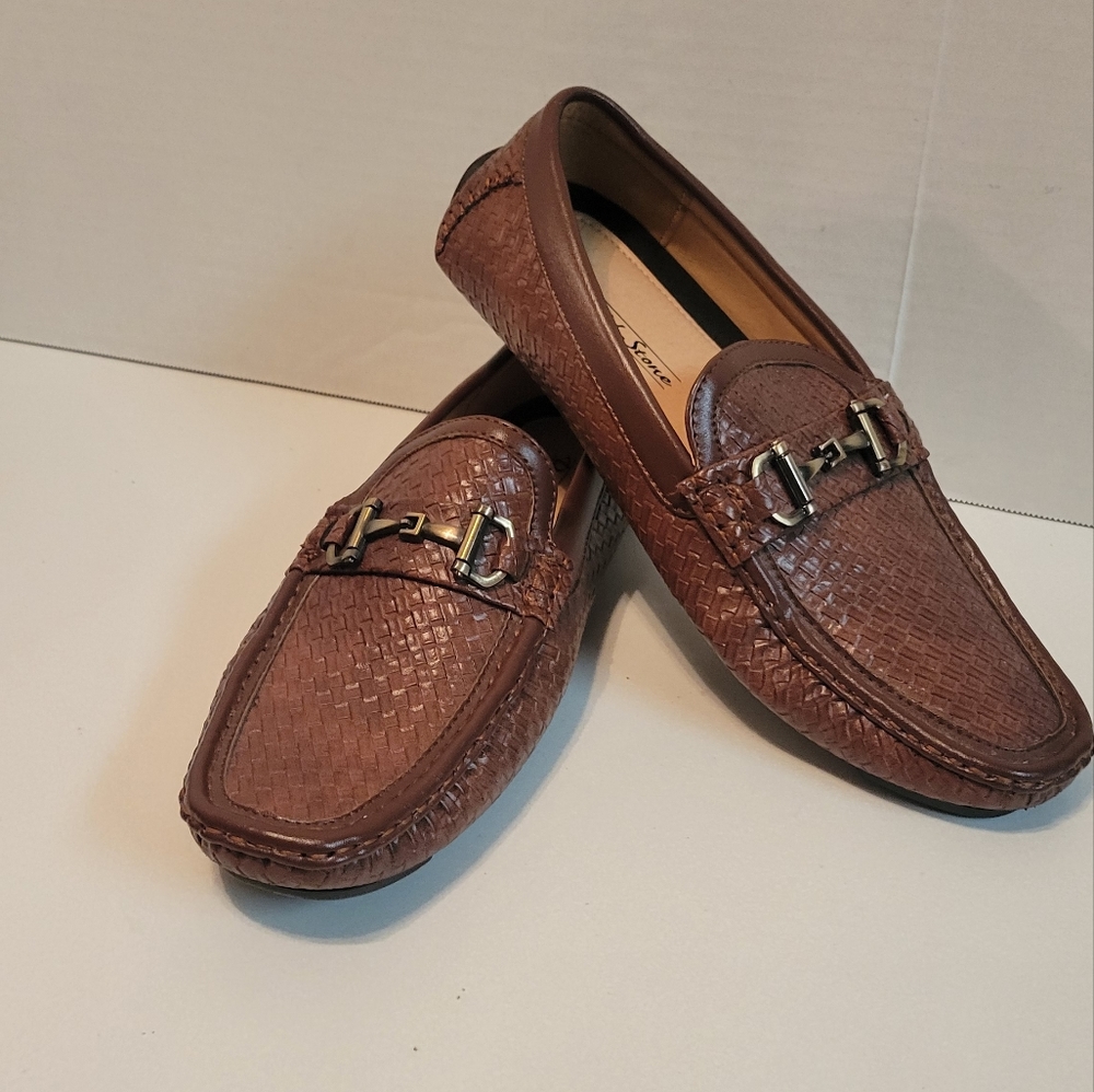 DAVID STONE WOVEN LOAFERS
